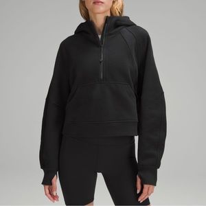 Scuba Oversized Half-Zip Hoodie - XL/XXL - Black